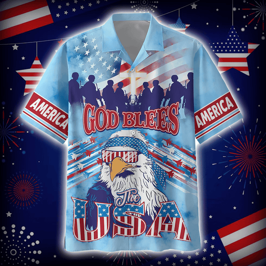 God Blees The USA - 3D All Over Printed Unisex Shirts , Gifts for veterans, easychoo.com