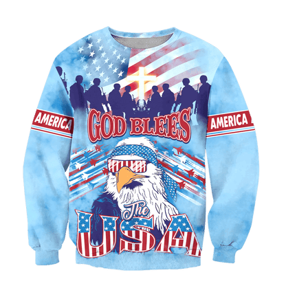 God Blees The USA - 3D All Over Printed Unisex Shirts , Gifts for veterans, easychoo.com