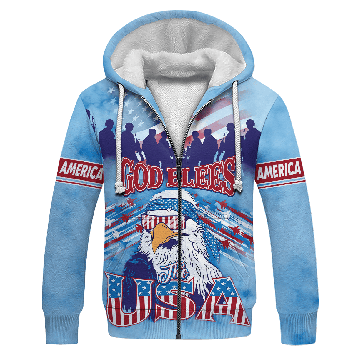 God Blees The USA - 3D All Over Printed Unisex Shirts , Gifts for veterans, easychoo.com