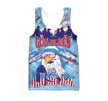 God Blees The USA - 3D All Over Printed Unisex Shirts , Gifts for veterans, easychoo.com