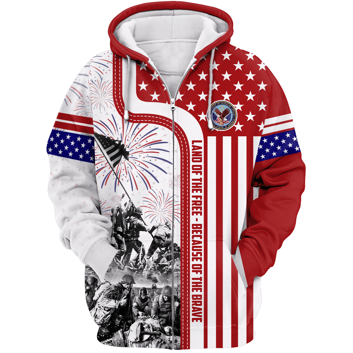 Apparel 4TH Of July - Land of the Free Because of the Brave , Gifts for veterans