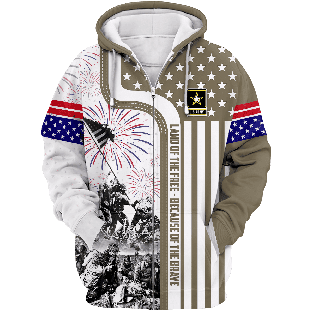 Apparel 4TH Of July - Land of the Free Because of the Brave , Gifts for veterans