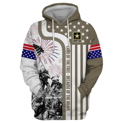 Apparel 4TH Of July - Land of the Free Because of the Brave , Gifts for veterans