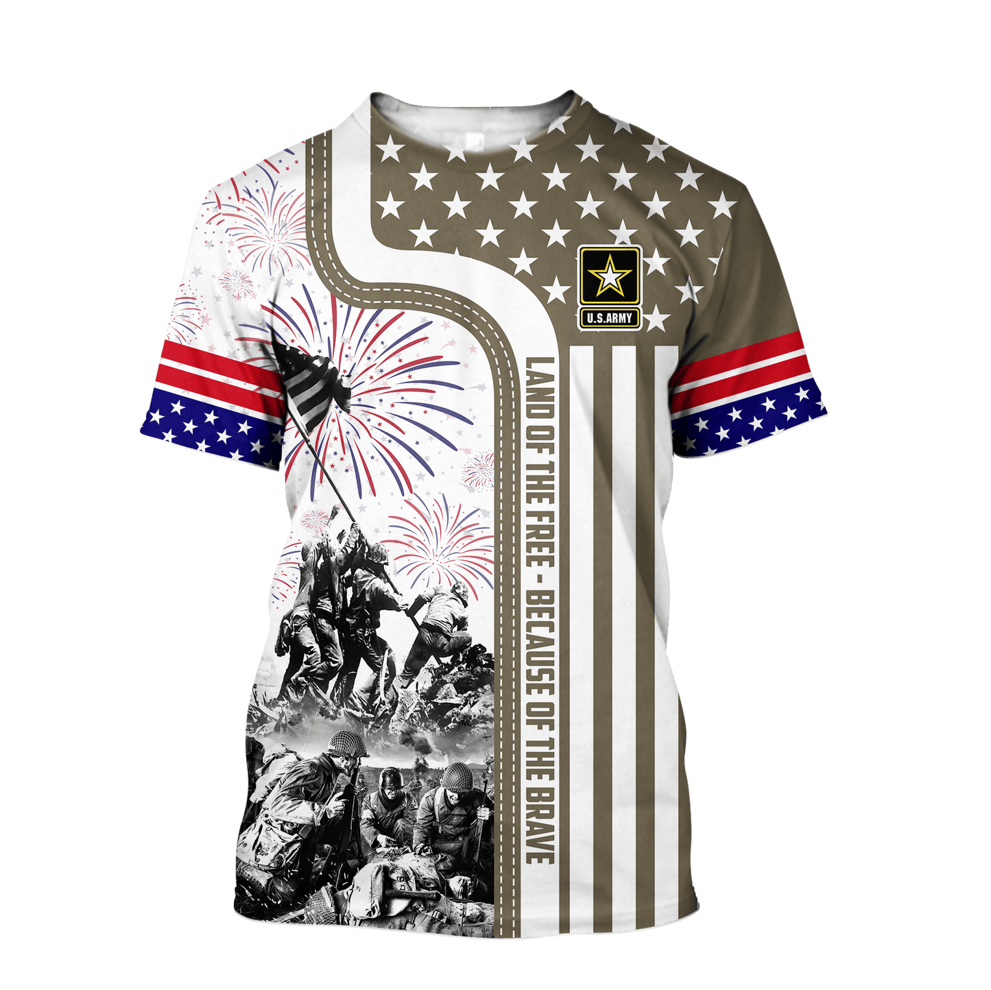 Apparel 4TH Of July - Land of the Free Because of the Brave , Gifts for veterans