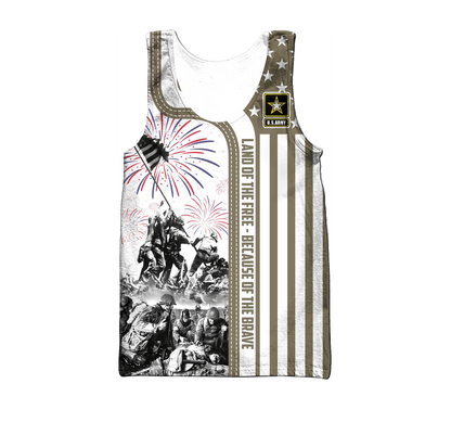 Apparel 4TH Of July - Land of the Free Because of the Brave , Gifts for veterans