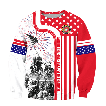 Apparel 4TH Of July - Land of the Free Because of the Brave , Gifts for veterans, easychoo.com