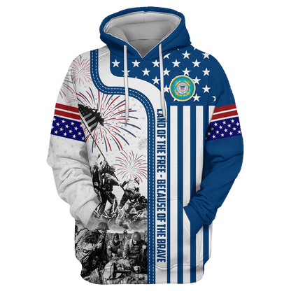 Apparel 4TH Of July - Land of the Free Because of the Brave , Gifts for veterans