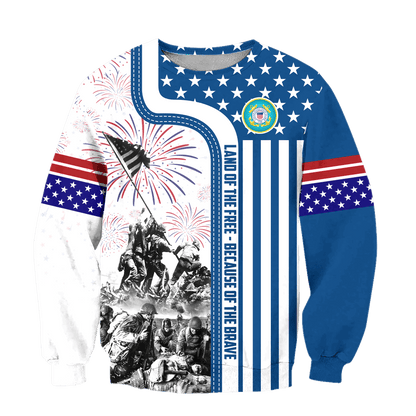 Apparel 4TH Of July - Land of the Free Because of the Brave , Gifts for veterans