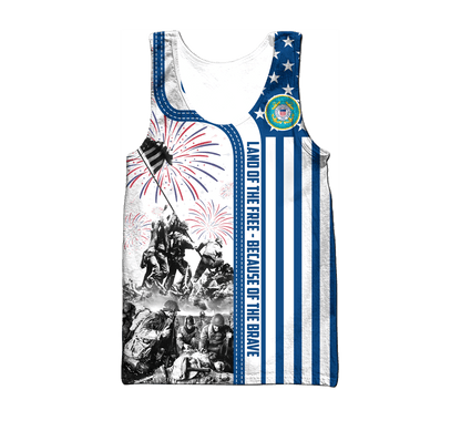 Apparel 4TH Of July - Land of the Free Because of the Brave , Gifts for veterans