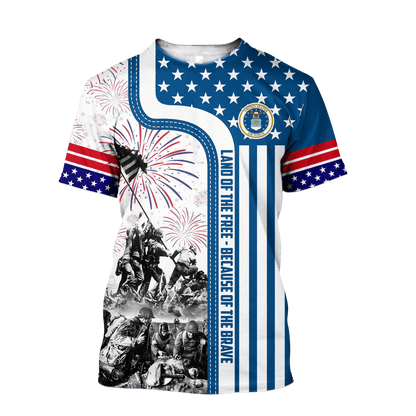 Apparel 4TH Of July - Land of the Free Because of the Brave , Gifts for veterans, easychoo.com