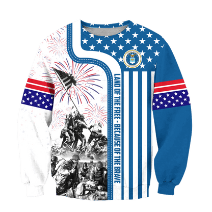 Apparel 4TH Of July - Land of the Free Because of the Brave , Gifts for veterans, easychoo.com