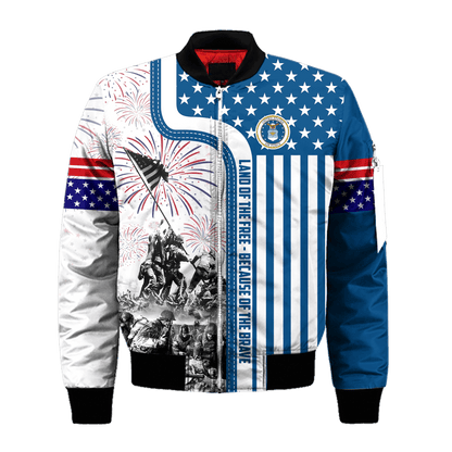 Apparel 4TH Of July - Land of the Free Because of the Brave , Gifts for veterans, easychoo.com