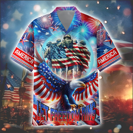 Apparel, Independence Day, Let Freedom Ring - US Veterans Shirts , Gifts for veterans