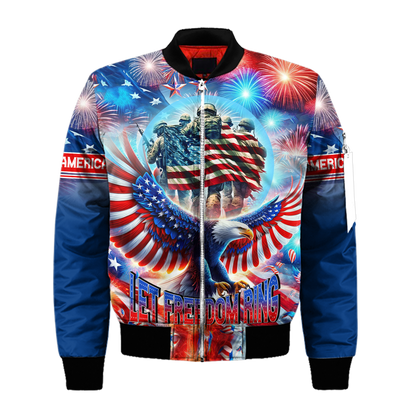 Apparel, Independence Day, Let Freedom Ring - US Veterans Shirts , Gifts for veterans