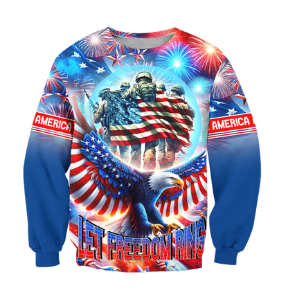 Apparel, Independence Day, Let Freedom Ring - US Veterans Shirts , Gifts for veterans