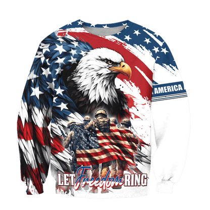 Apparel, Independence Day, Let Freedom Ring - US Veterans Shirts, easychoo.com