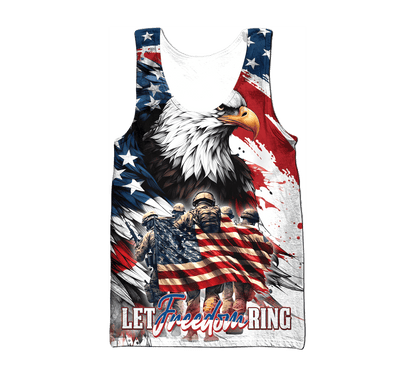 Apparel, Independence Day, Let Freedom Ring - US Veterans Shirts, easychoo.com