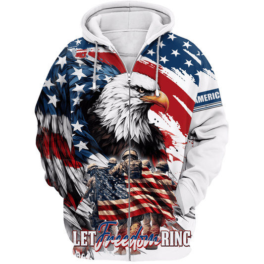 Apparel, Independence Day, Let Freedom Ring - US Veterans Shirts, easychoo.com