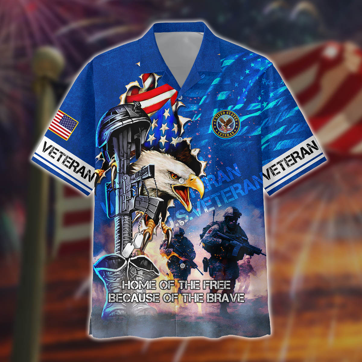 INDEPENDENCE DAY - FREEDOM ALL OVER PRINTS HAWAIIAN SHIRT 2025 , Gifts for veterans
