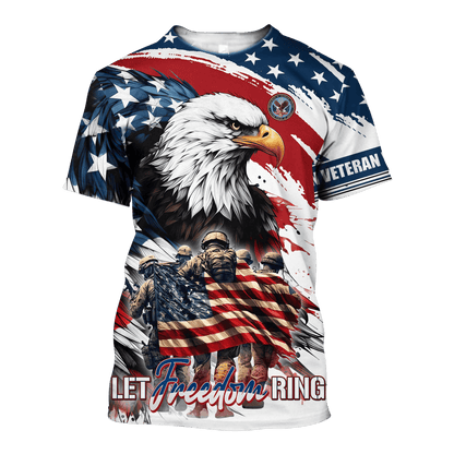 Apparel, Independence Day, Let Freedom Ring - US Veterans Shirts , Gifts for veterans