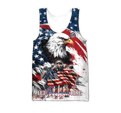Apparel, Independence Day, Let Freedom Ring - US Veterans Shirts , Gifts for veterans