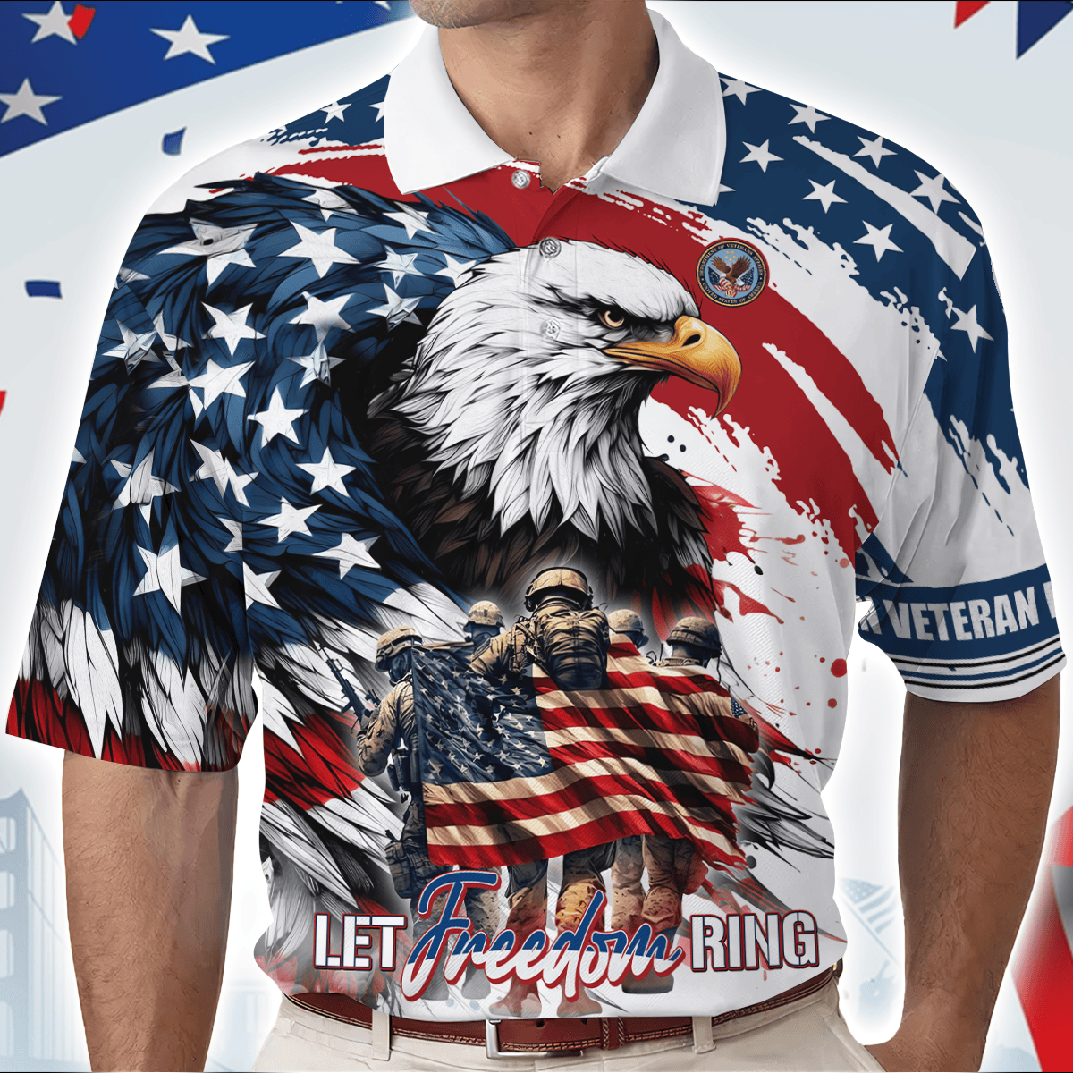 Apparel, Independence Day, Let Freedom Ring - US Veterans Shirts , Gifts for veterans