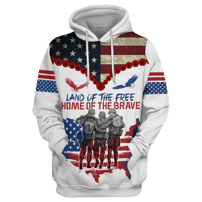 Independence Day, Land Of The Free - US Veterans Shirts , Gifts for veterans
