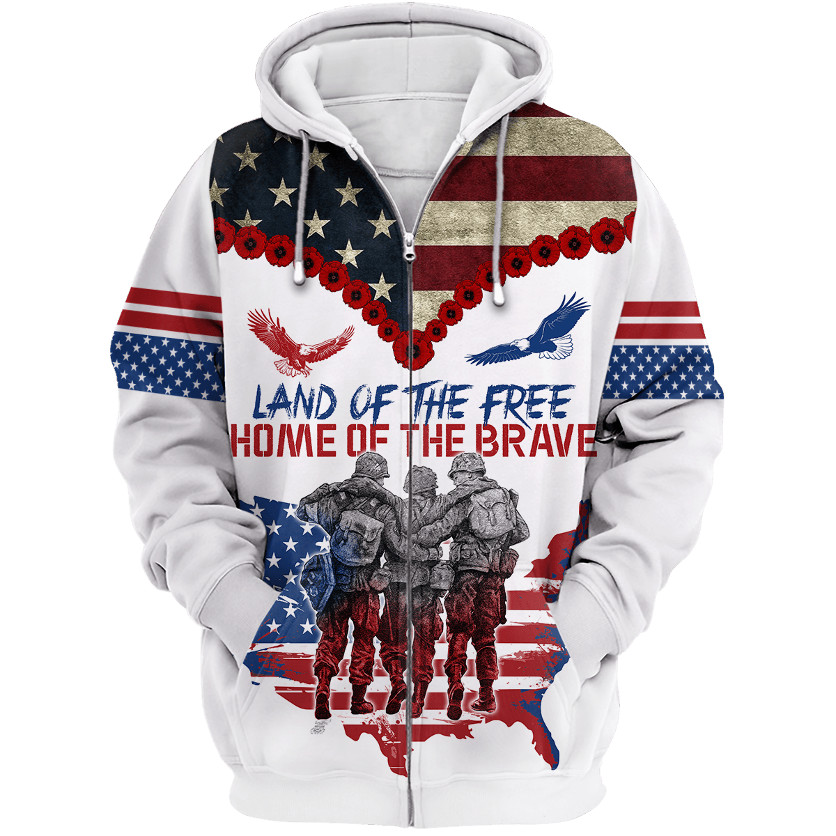 Independence Day, Land Of The Free - US Veterans Shirts , Gifts for veterans