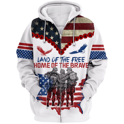 Independence Day, Land Of The Free - US Veterans Shirts , Gifts for veterans