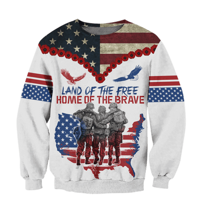 Independence Day, Land Of The Free - US Veterans Shirts , Gifts for veterans