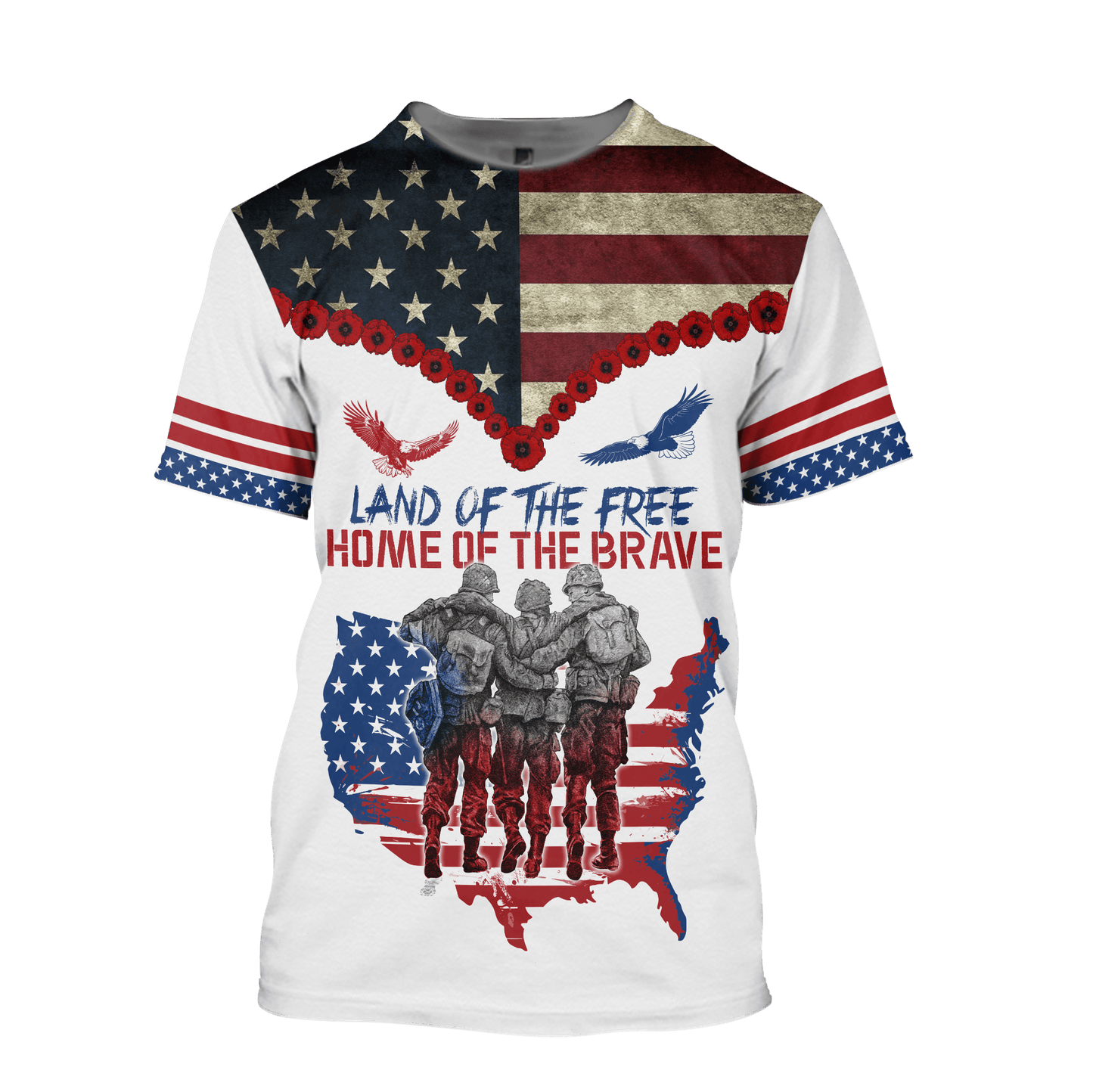 Independence Day, Land Of The Free - US Veterans Shirts , Gifts for veterans