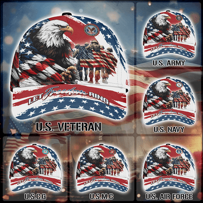 Apparel, Independence Day, Let Freedom Ring - US Veterans Cap , Gifts for veterans