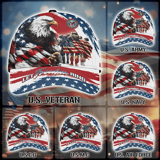 Apparel, Independence Day, Let Freedom Ring - US Veterans Cap , Gifts for veterans
