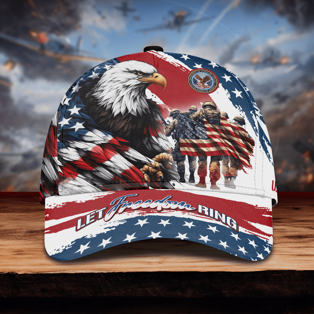 Apparel, Independence Day, Let Freedom Ring - US Veterans Cap , Gifts for veterans