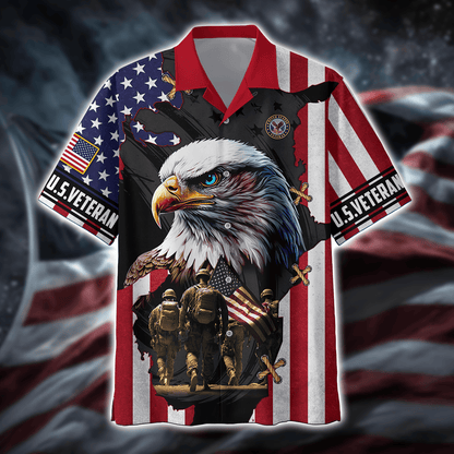 Eagle Blue Eyes With Solider U.S - U.S Veterans Shirts 2024 , Gifts for veterans