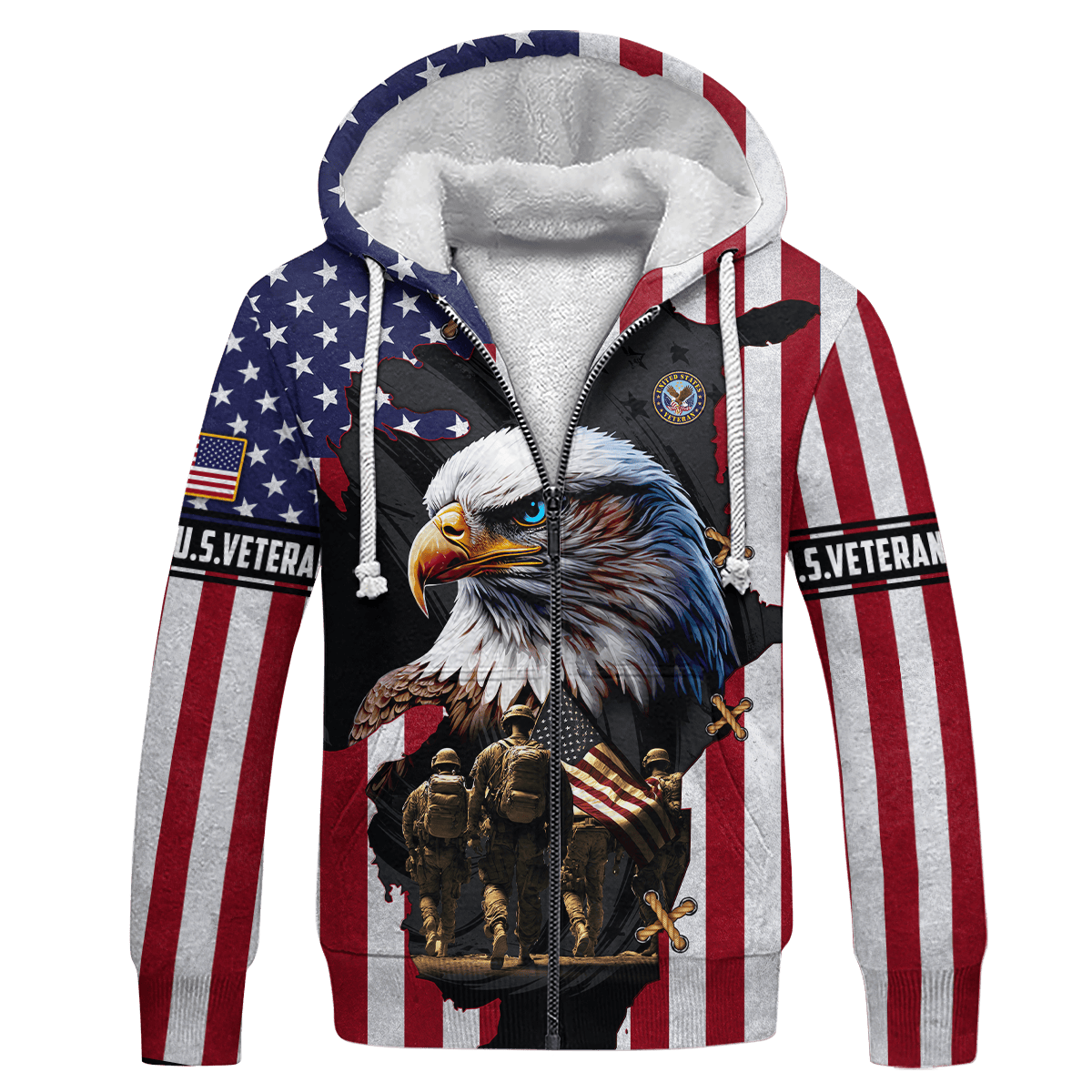 Eagle Blue Eyes With Solider U.S - U.S Veterans Shirts 2024 , Gifts for veterans