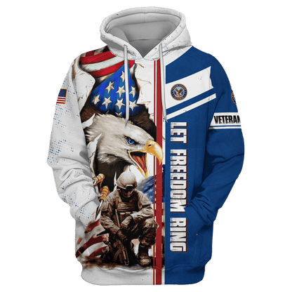INDEPENDENCE DAY, LET FREEDOM RING , U.S VETERAN SHIRT , Gifts for veterans