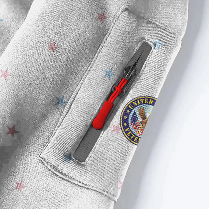 Let Freedom Ring - U.S Veteran Hoodie Half Zipper , Gifts for veterans
