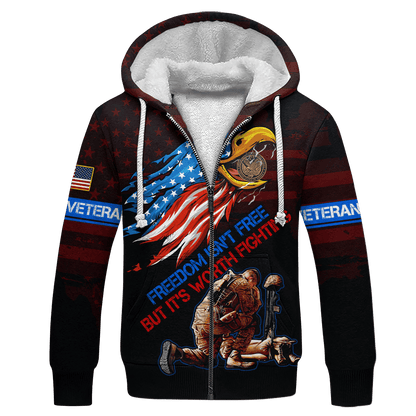 Freedom Isn't Free, But It's Worth Fighting - U.S Veteran Shirt , Gifts for veterans