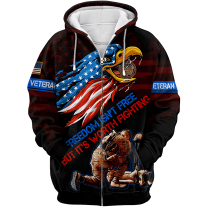 Freedom Isn't Free, But It's Worth Fighting - U.S Veteran Shirt , Gifts for veterans