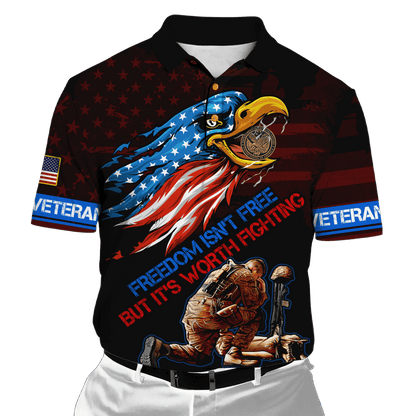 Freedom Isn't Free, But It's Worth Fighting - U.S Veteran Shirt , Gifts for veterans