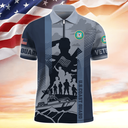 Apparel Veterans - Zipper Polo Shirt , Gifts for veterans