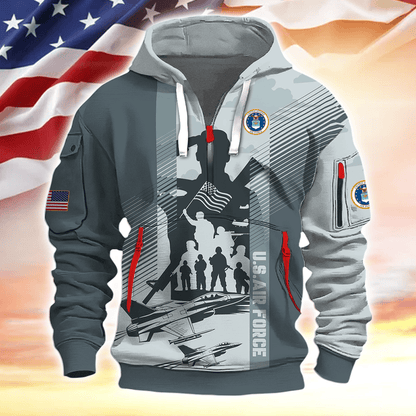 Apparel Veterans - Hoodie Half Zipper , Gifts for veterans