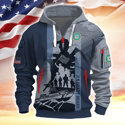 Apparel Veterans - Hoodie Half Zipper , Gifts for veterans