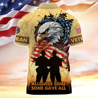 Apparel - All Gave Some Some Gave All - Zipper Polo , Gifts for veterans