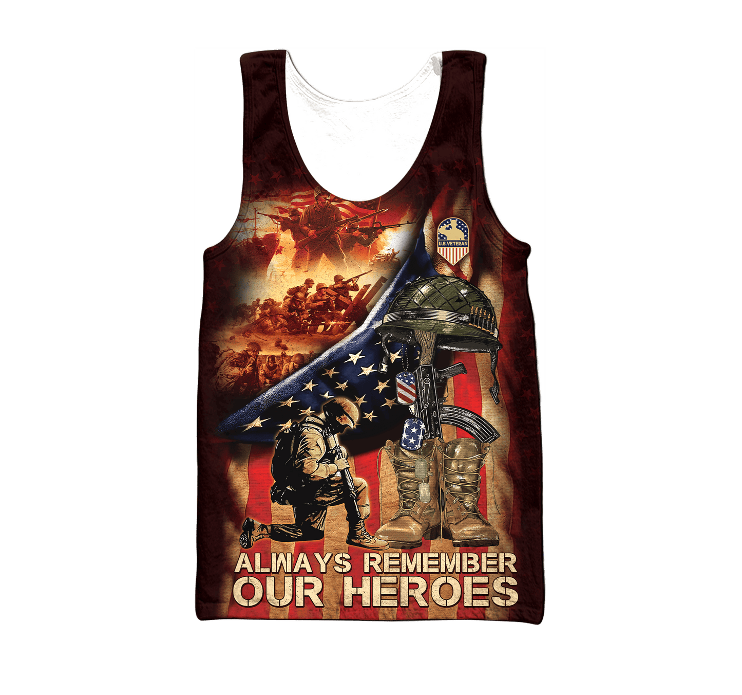 Zip Hoodie - Always Remember Our Heroes - US Veterans Shirts , Gifts for veterans