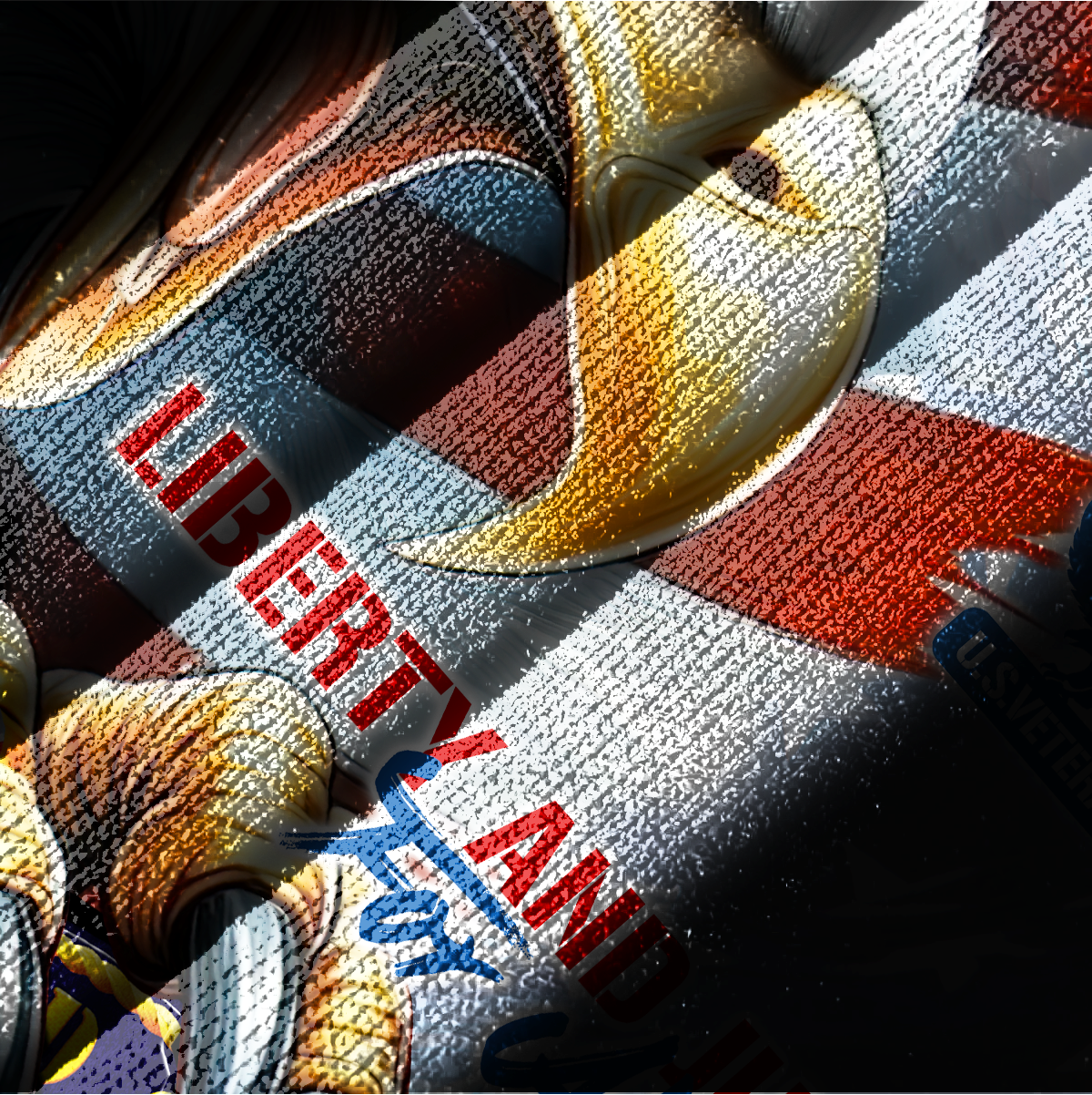LIBERTY AND JUSTICE FOR ALL - HOODIE HALF ZIPPER , Gifts for veterans