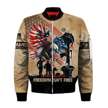 U.S.VETERAN - FREEDOM ISN'T FREE - ALL OVER PRINTS , Gifts for veterans