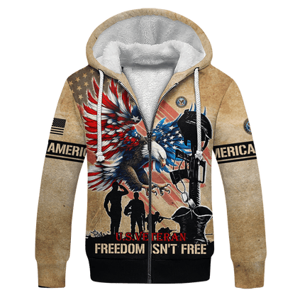 U.S.VETERAN - FREEDOM ISN'T FREE - ALL OVER PRINTS , Gifts for veterans