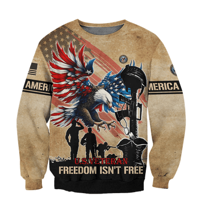 U.S.VETERAN - FREEDOM ISN'T FREE - ALL OVER PRINTS , Gifts for veterans